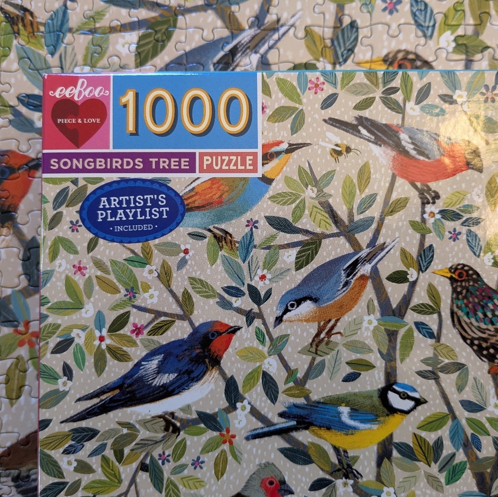 eeBoo 1000 Piece Songbirds Tree Puzzle